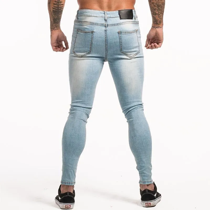 3711 Light Blue Distressed Ripped Skinny Jeans