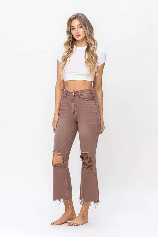 90's Vintage Crop Flare Jean