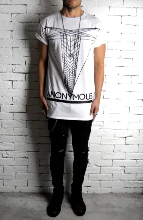 ANONYMOUS Geometric T-Shirt - White