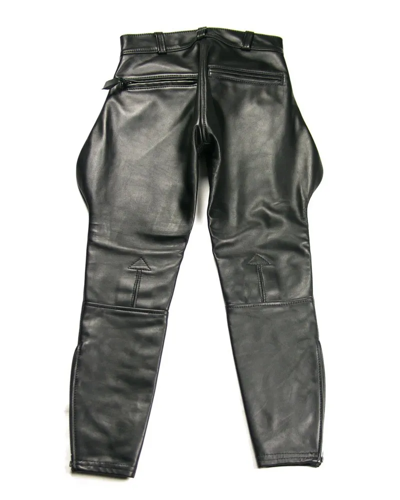 Black Leather Ranger Pants