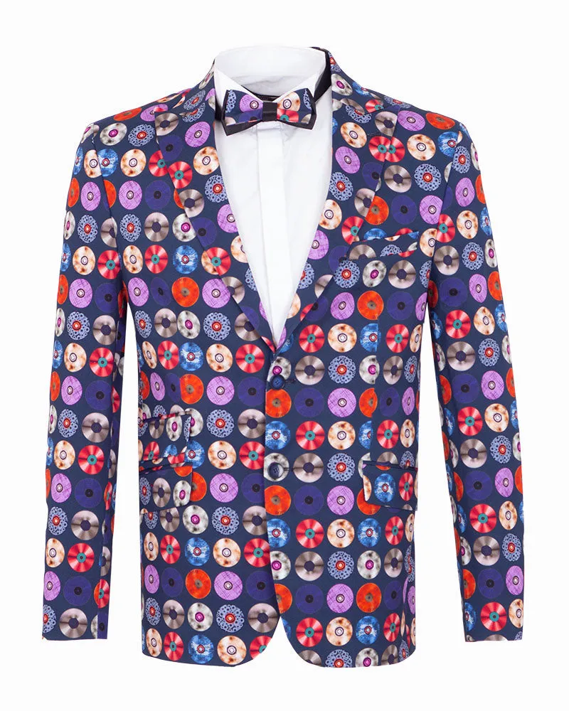 Colourful Vinyl Design Fashion Blazer