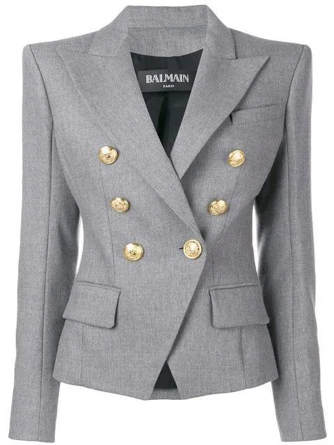 Double Breasted Blazer in Grey