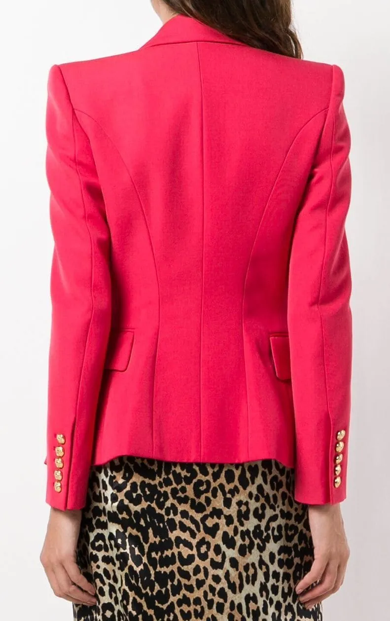 Fuchsia Double-Button Blazer