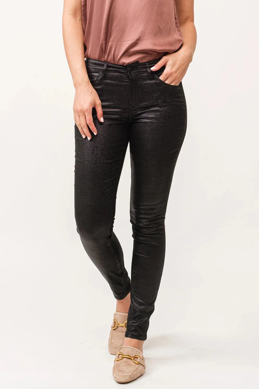 Gisele Faux Leather Ankle Skinny Pants