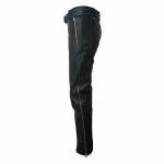 Mens Bondage Pants Black Leather Heavy Duty Jeans Trousers - R2-Bp