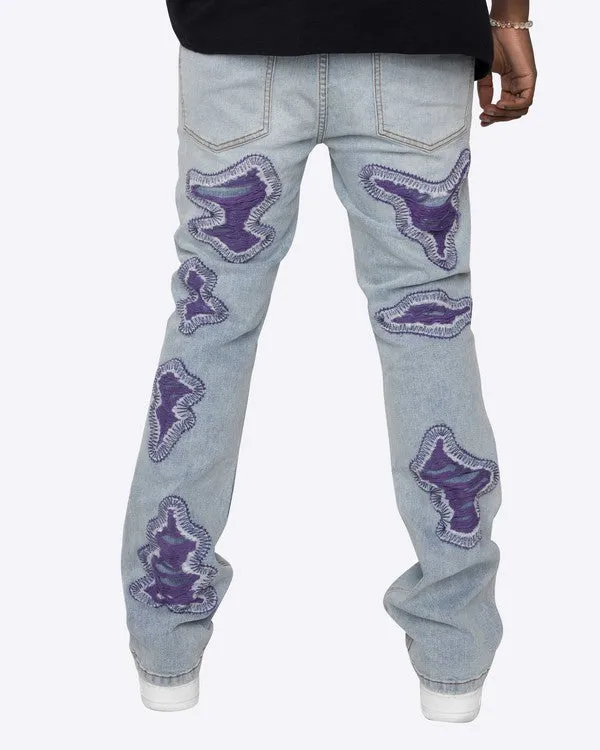 Purple Skeletor Flare Denim