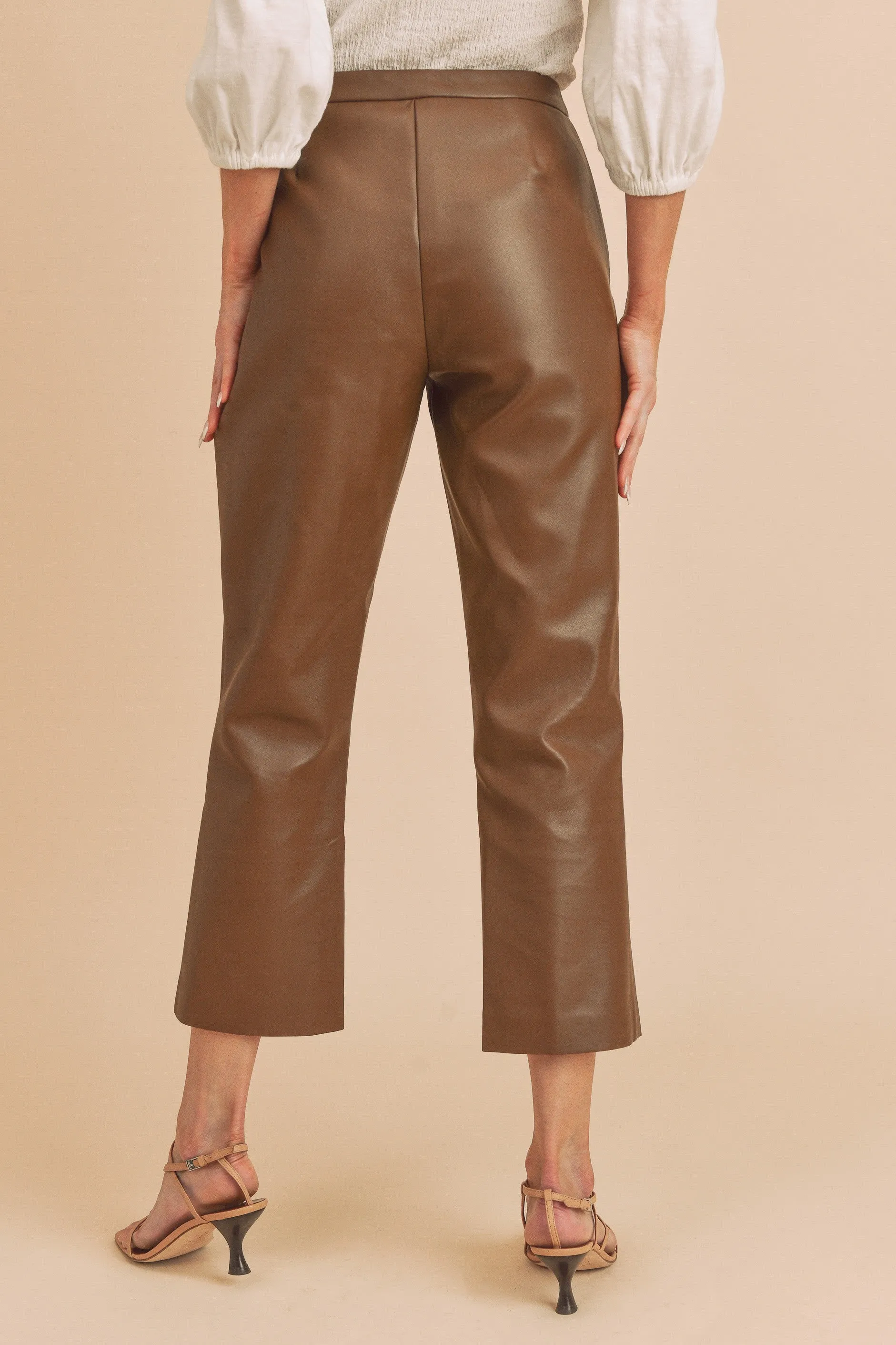 Vegan Leather Capri Pant