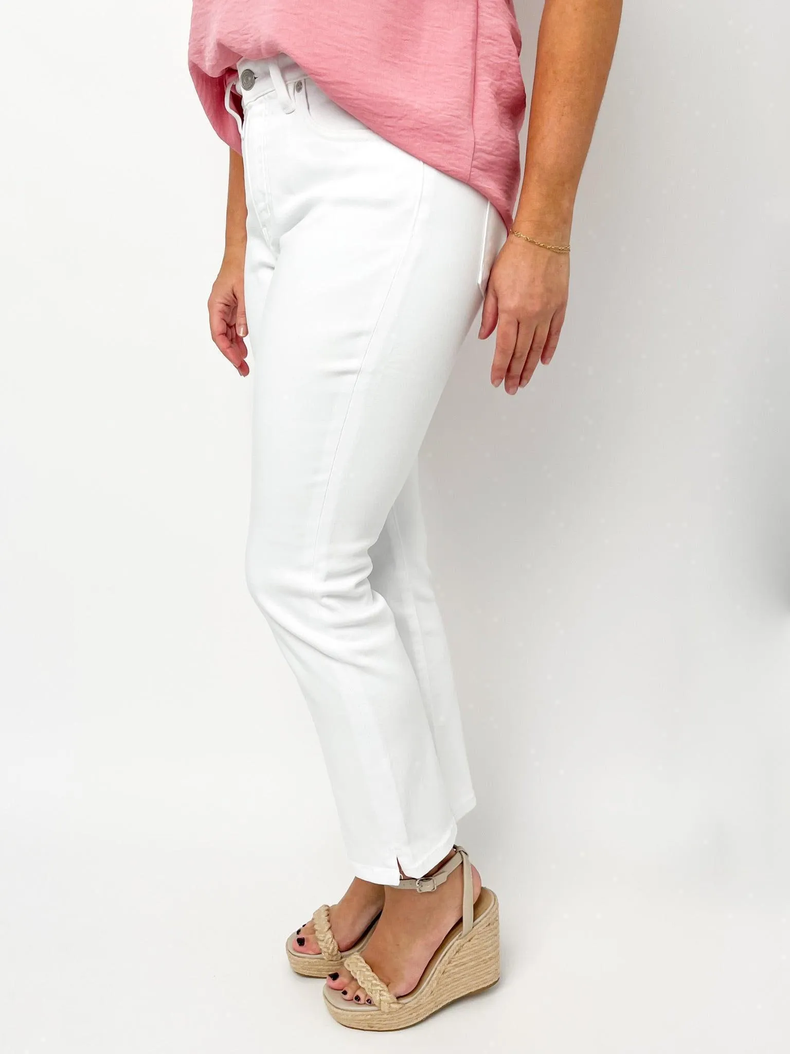 White Kick Flare Jeans