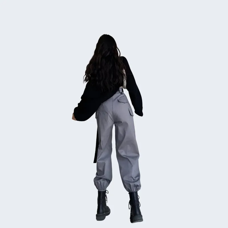 Womens Grey Jogger Sweatpants